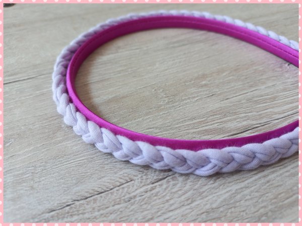 Gevlochten haarband diadeem paars-lila