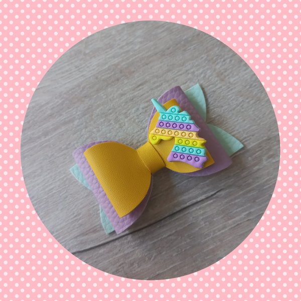Strik mint-paars-geel pop it unicorn