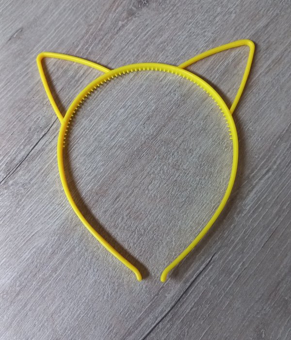 Kattenoortjes diadeem geel